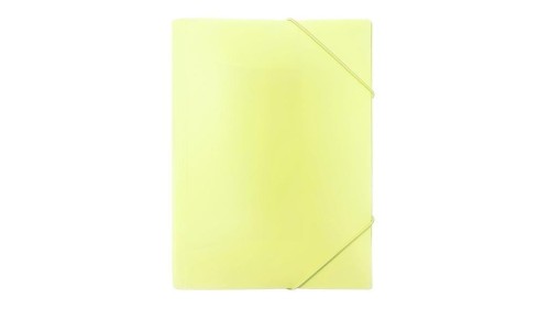 Teczka z gumką A4 PP pastel żółta, Biurfol