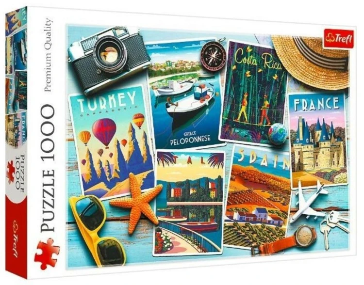 Puzzle 1000 Wakacyjne pocztówki TREFL, Trefl