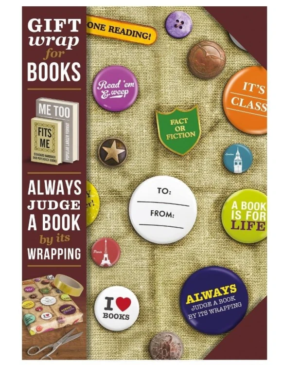 Gift wrap Papier do książki Book badges, IF
