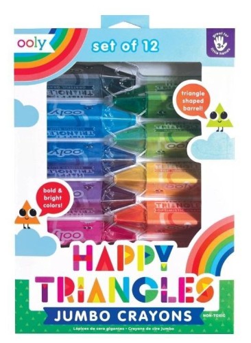 Kredki trójkątne jumbo Happy Triangles 12szt, ooly