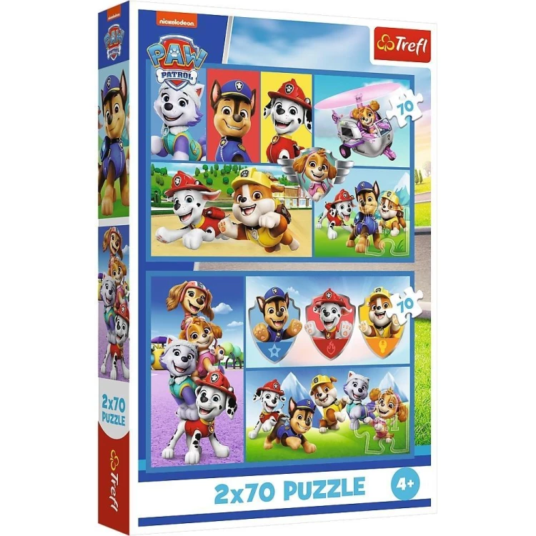 Puzzle 2x70 Psi Patrol rządzi TREFL, Trefl