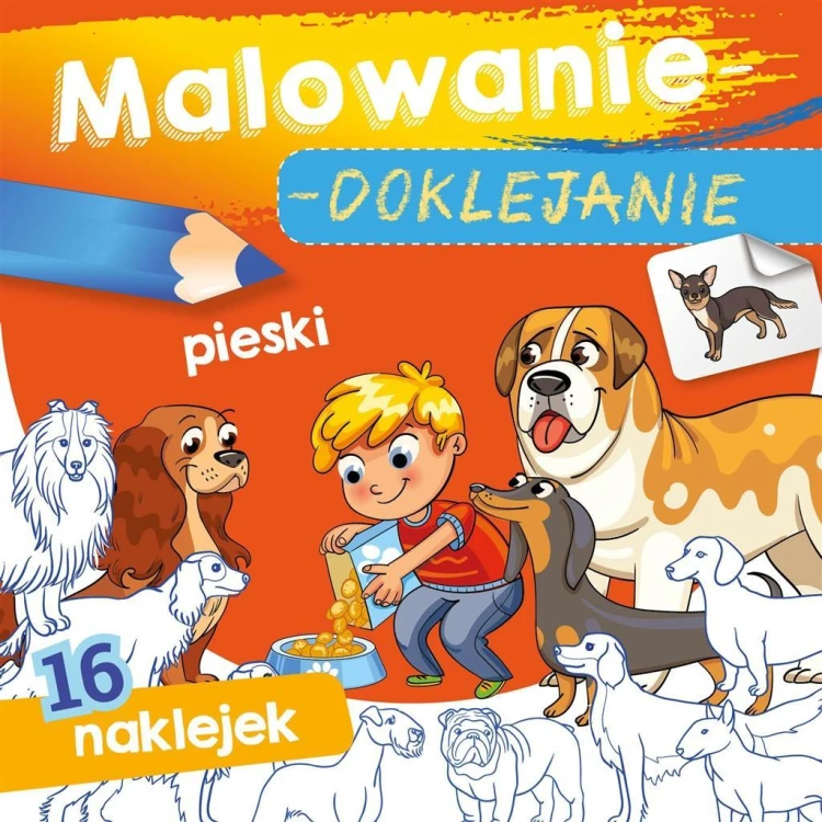Malowanie-doklejanie. Pieski, Wydawnictwo Skrzat