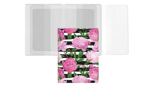Okładka na dokumenty z dowodem rej. peony, Biurfol