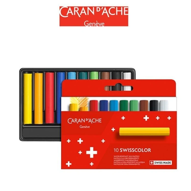 Kredki woskowe 10 kolorów, Carandache