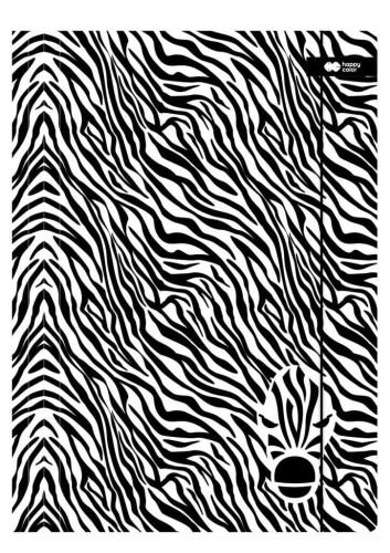 Teczka A4+ z gumką Black&amp;White zebra HAPPY COLOR