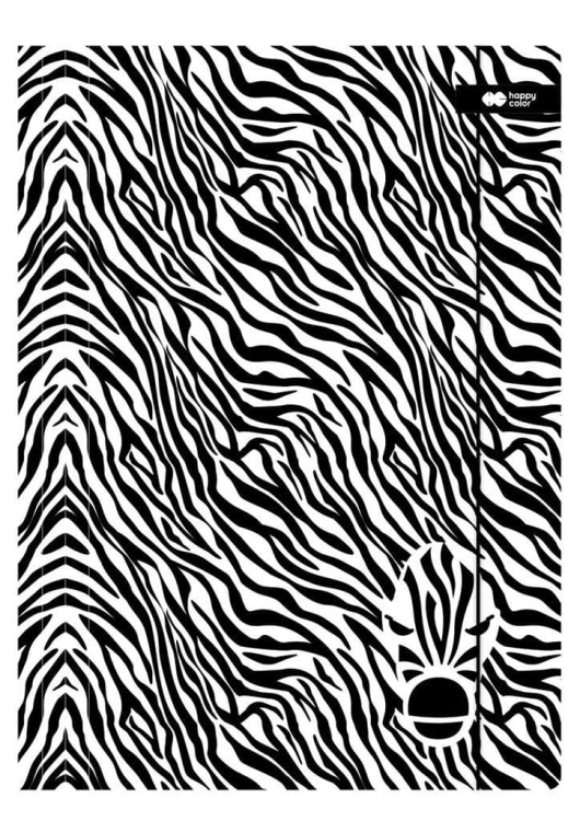 Teczka A4+ z gumką Black&amp;White zebra HAPPY COLOR