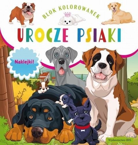 Blok kolorowanek. Urocze psiaki, praca zbiorowa