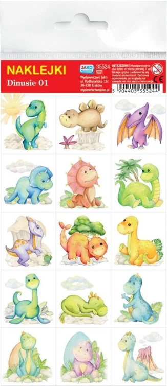 Naklejki. Dinozaury. Dinusie, Wydawnictwo Jako