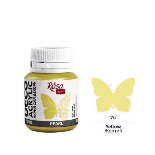 Farba akrylowa perłowa yellow 74 20ml, Rosa
