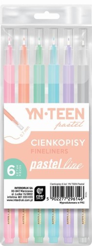 Cienkopis Pastel Line 6 kolorów, INTERDRUK