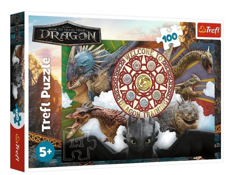Puzzle 100 Smoki w akcji TREFL, Trefl