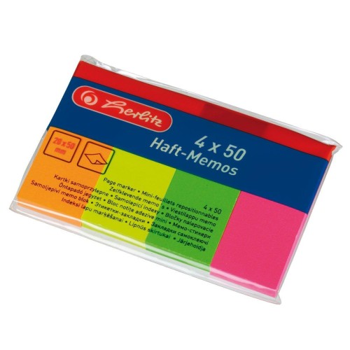 Karteczki indeksujące SP 4x50K neon, HERLITZ