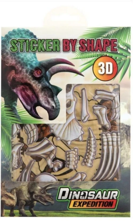 Naklejki po kształtach 3D Triceratops, Grafix