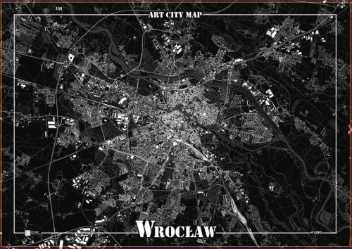 Plakat dekoracyjny - Wrocław, Art-Map