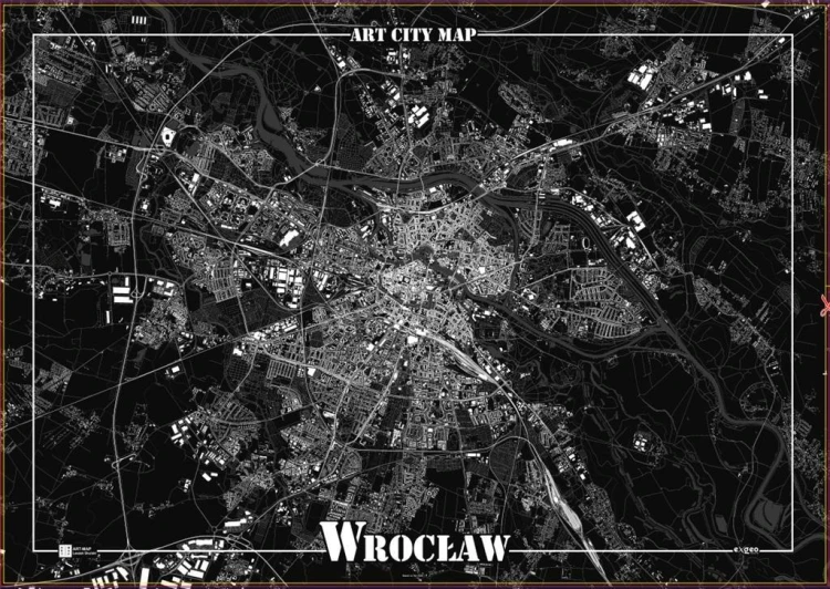 Plakat dekoracyjny - Wrocław, Art-Map