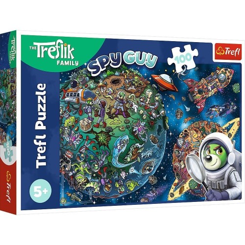 Puzzle 100 Wspaniała Rodzina Treflików TREFL