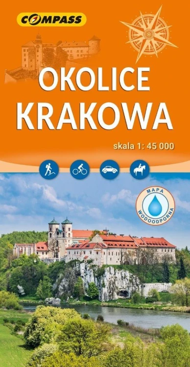 Mapa - Okolice Krakowa 1:45 000, praca zbiorowa