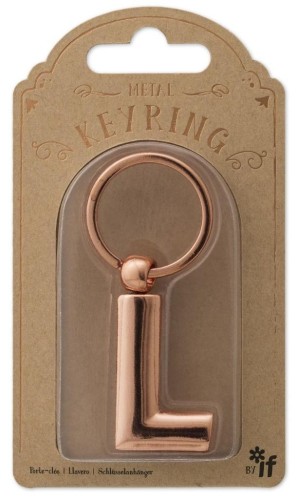 Metalowy brelok do kluczy litera L Keyring, IF