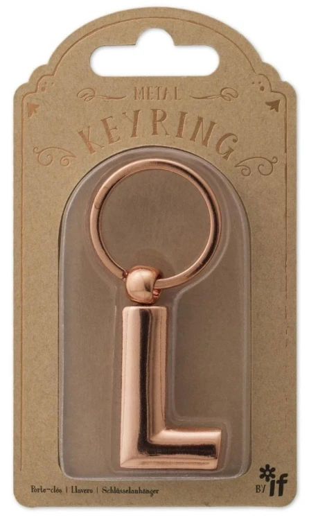 Metalowy brelok do kluczy litera L Keyring, IF