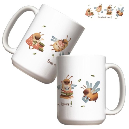 Kubek - Bee a book lover 440ml, Molom