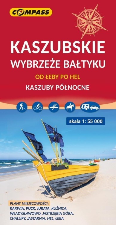 Mapa turystyczna - Kaszubskie wybrzeże Bałtyku