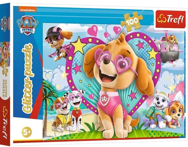 Puzzle 100 Glitter W blasku Skye TREFL, Trefl