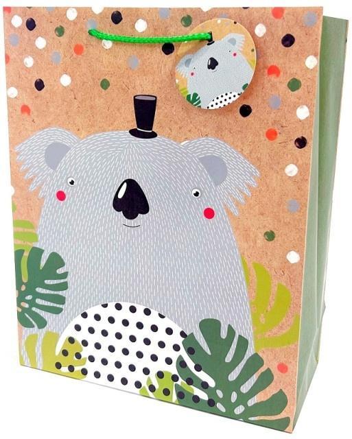 Torebka ozdobna matowa 26x32x12cm Koala, Fresh