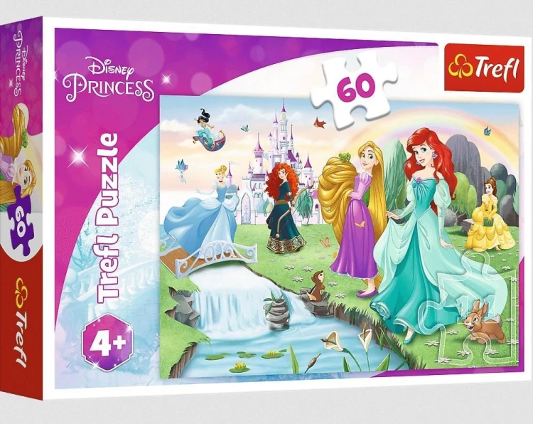 Puzzle 60 Poznaj Księżniczki TREFL, Trefl
