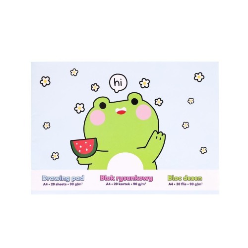 Blok rysunkowy A4/20K 90g Żaba, Strigo