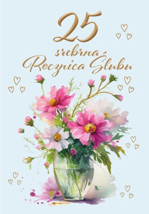 Kartka okolicznościowa Rocznica ślubu 25