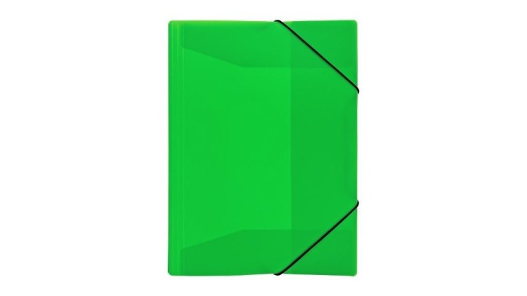 Teczka z gumką A4 PP neon zielona, Biurfol