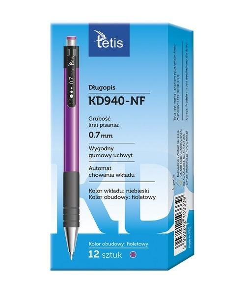 Długopis obudowa fioletowa KD940-NF (12szt), Tetis