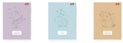 Zeszyt A5/32K kratka Capybara Pastel (15szt)