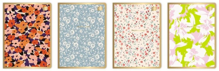 Zeszyt A5/60K kratka Metallic Floral (10szt)
