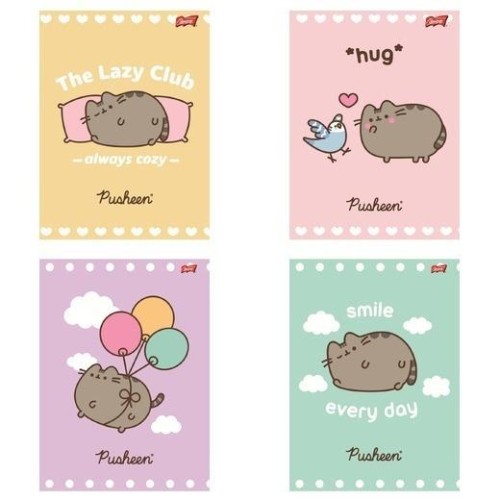 Zeszyt A5/32K linia laminowany Pusheen (15szt)