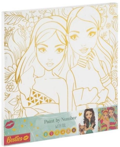 Malowanie po numerach + farby Friends, Grafix