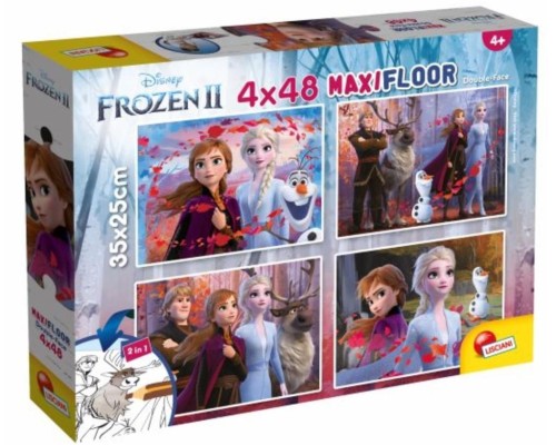 Puzzle Supermaxi 4x48 Kraina Lodu 2, Lisciani