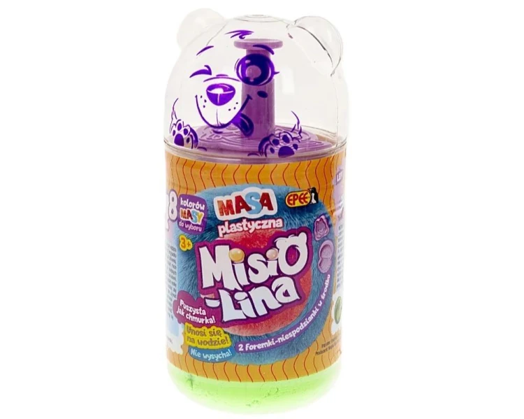 Misiolina masa plastyczna 2x50g + 2 foremki, EPEE