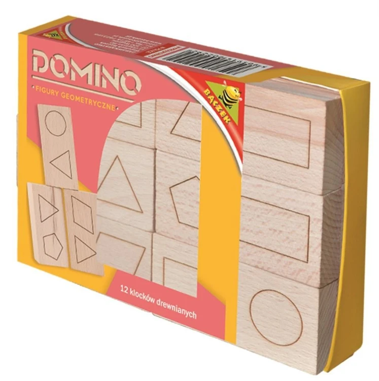 Domino drewniane - figury geometryczne, Baczek