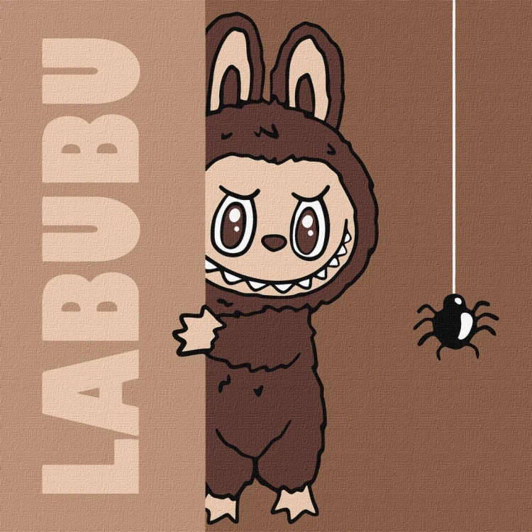 Malowanie po numerach - Labubu: Zabawa w chowanego