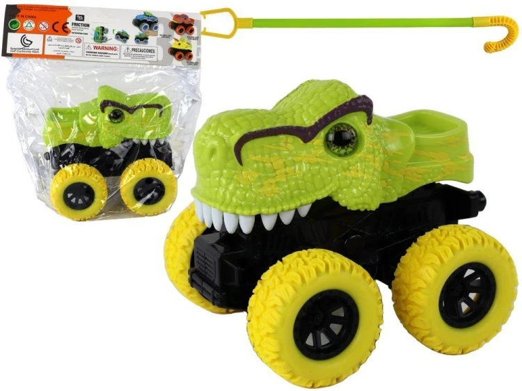 Terenówka pchacz Tyranozaur zielony, Leantoys
