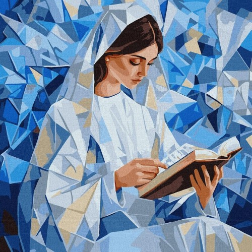 Malowanie po numerach - Cicha lektura 40x40cm