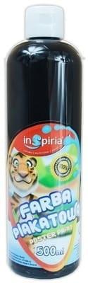 Farba plakatowa czarna 500ml, InSpiria