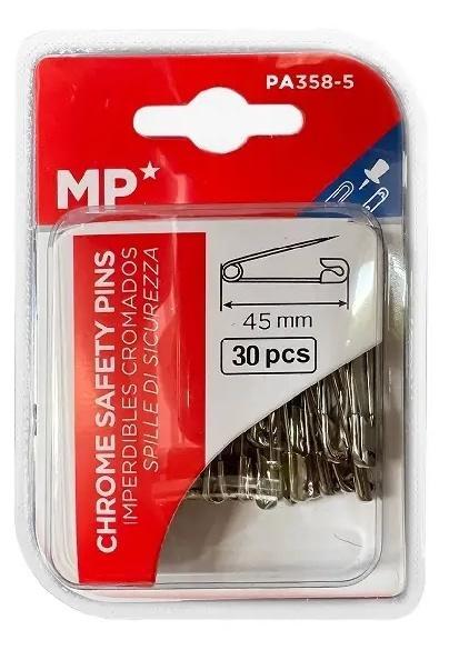 Agrafki srebrne 45mmx30szt, MP Main Paper