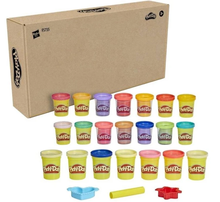 Play Doh Zestaw 21 słoiczków z akcesoriami, HASBRO