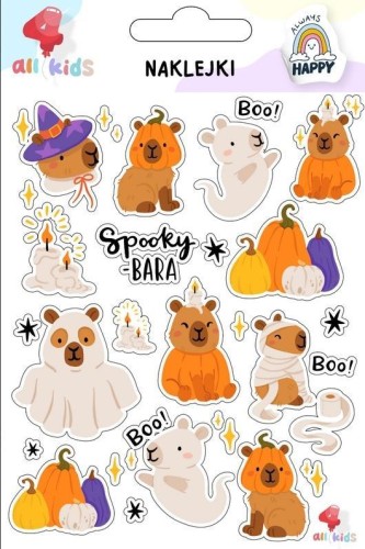 Naklejki dla dzieci Kapibara Halloween, All4Kids
