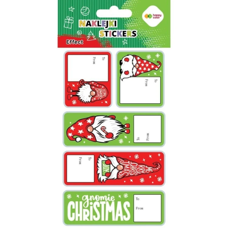 Naklejki Gnome tag 10x20cm HAPPY COLOR, GDD