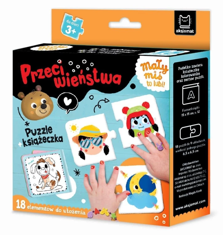 Mały miś to lubi! Przeciwieństwa. Puzzle...