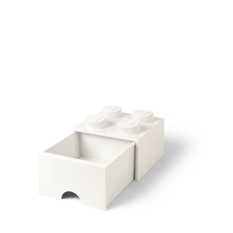 LEGO(R) pojemnik klocek z szufladą czwórka biały