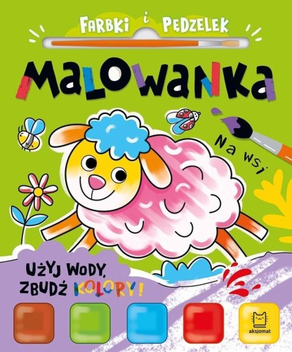 Farbki i pędzelek. Malowanka. Na wsi